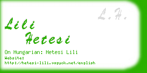lili hetesi business card